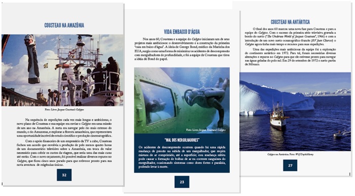 foto do Exemplar impresso do livro sobre Jacques Cousteau