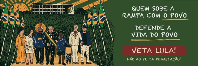 imagem mostra o dia que o presidente Lula subiu a rampa, remete a matéria Ação nacional pede que Lula vete o PL da Devastação
