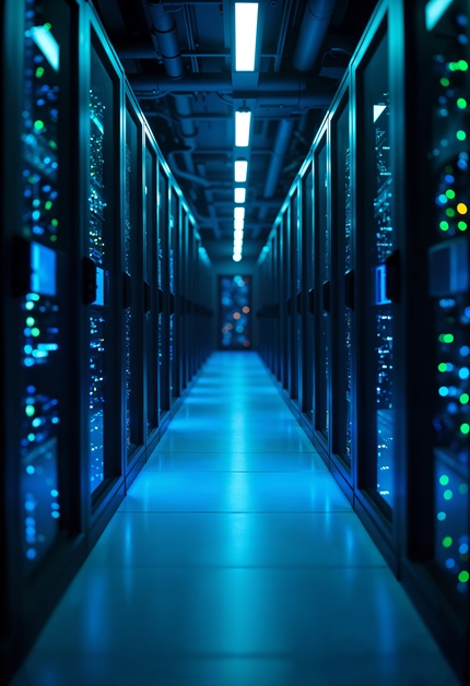 foto de data center, remete a matéria do google.