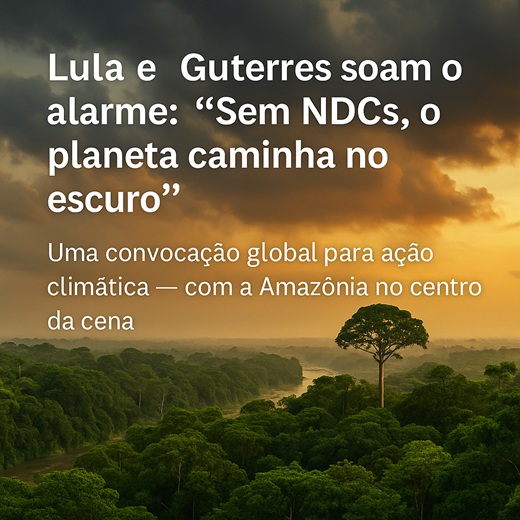 imagem gerada por ia mostra a floresta amazônica, remete a matéria Lula e Guterres Soam o Alarme: “Sem NDCs, o Planeta Caminha no Escuro”