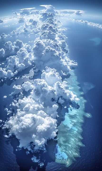 foto de céu azul, simbolizando camada de ozônio pura