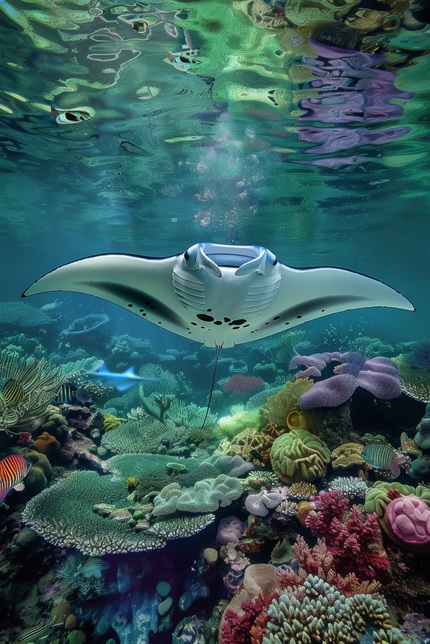 foto de raia manta, remete a matéria RIO OCEAN WEEK: O MAR CHAMA!