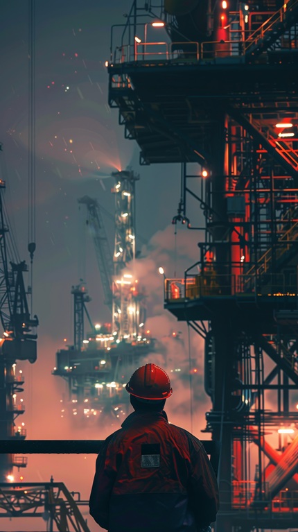 foto de plataforma de petróleo da petrobras