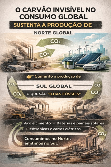 infográfico sobre as ilhas fósseis