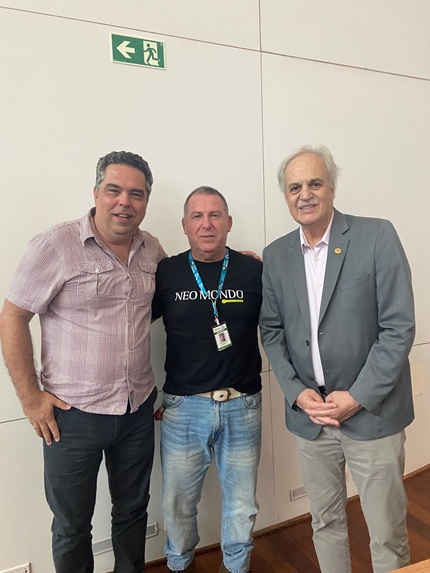 foto da esq para a direita alexander turra, oscar lopes e carlos nobre, remete a matéria Brasil foi protagonista de intensa agenda climática global