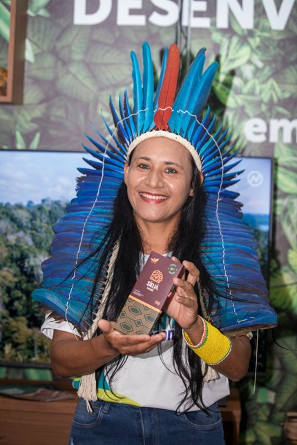 foto de Katyana Xipaya idealizadora do chocolate Sidjä Wahiü