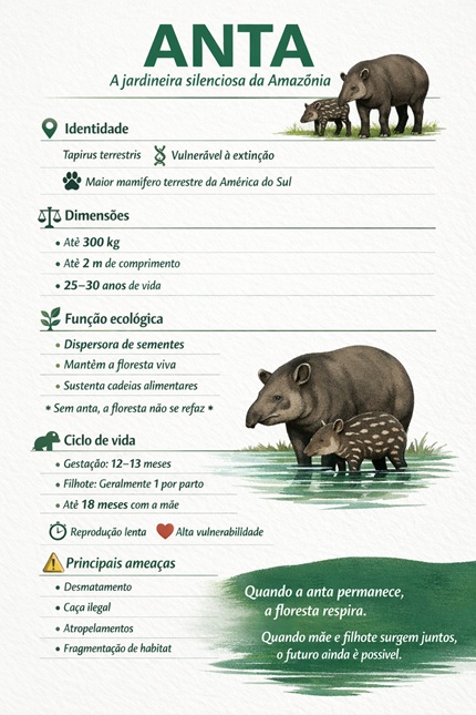imagem de infográfico das características das antas