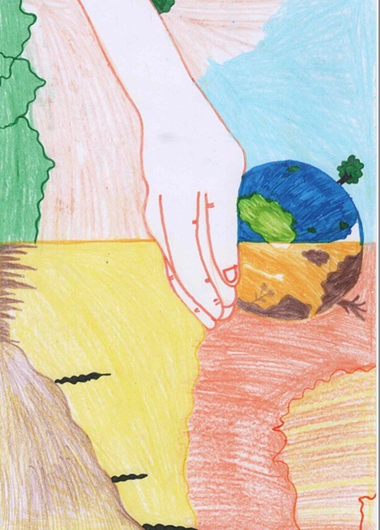 desenho feito por criança  Para conscientizar a população sobre a importância do debate acerca do racismo ambiental e suas causas, a ActionAid lança o “Pequenos grandes saberes