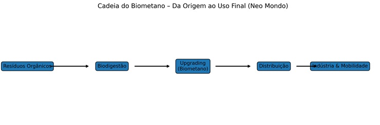 imagem mostra a cadeia do biometano