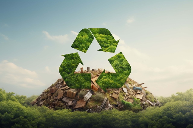 foto de lixão com um monte de embalagens