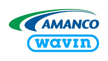 logo da amanco wavin, remete a matéria Não é seca. É vazamento