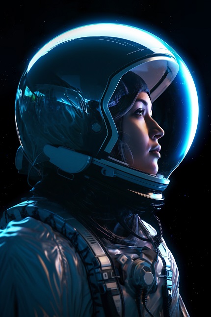 foto de astronauta, uma mulher jovem, remete a matéria lixo espacial em órbita podem trazer risco à Terra