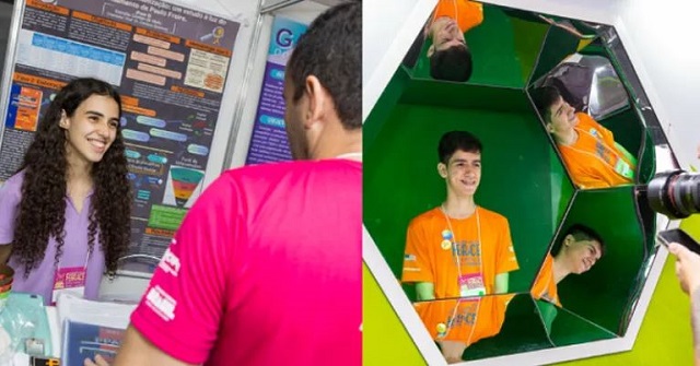 foto mostra jovens na Mostra presencial da edição anterior da feira – Fotos: Divulgação/Febrace