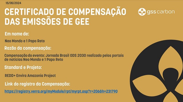 imagem do certificado dos patrocinadores da jornada brasil ods 2030