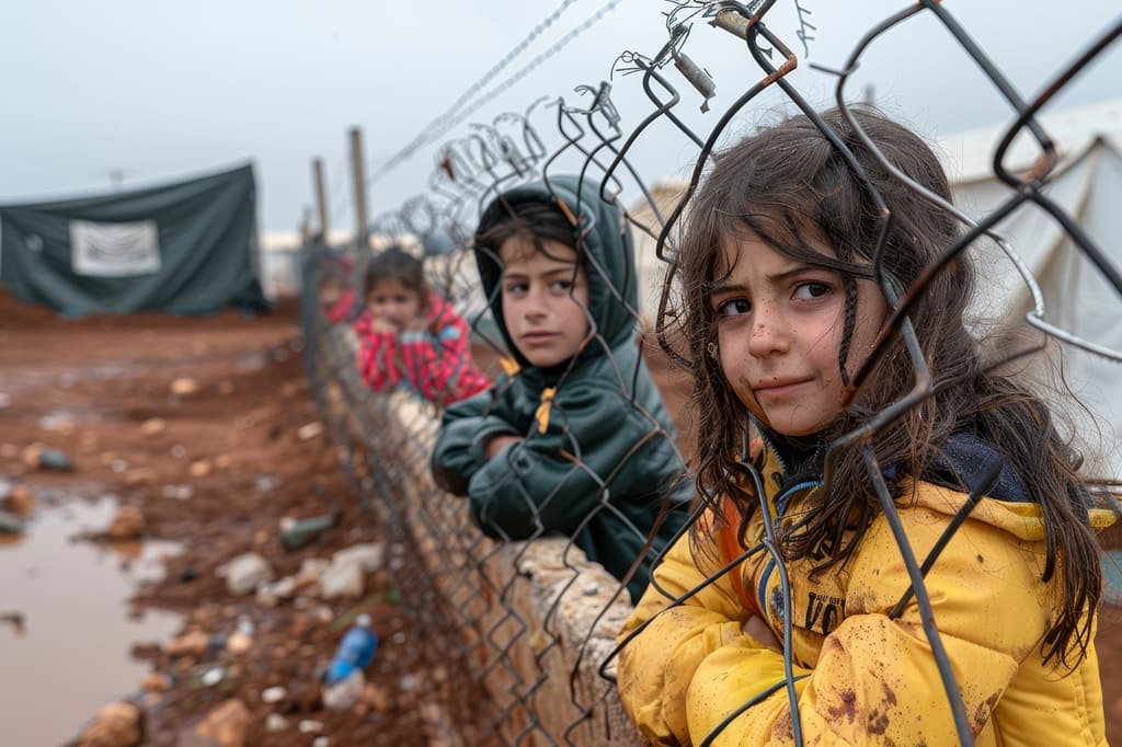 foto mostra campo de refugiados, remete a matéria sobre o dia mundial da educação ambiental