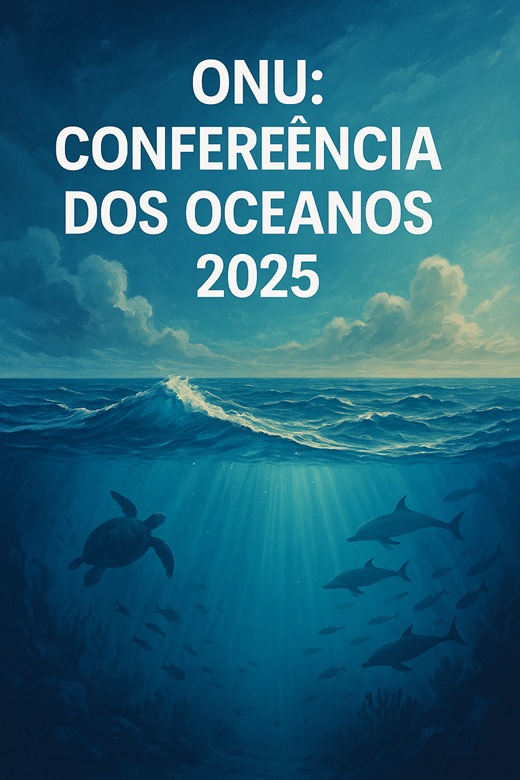 foto do banner da conferência do oceano em nice